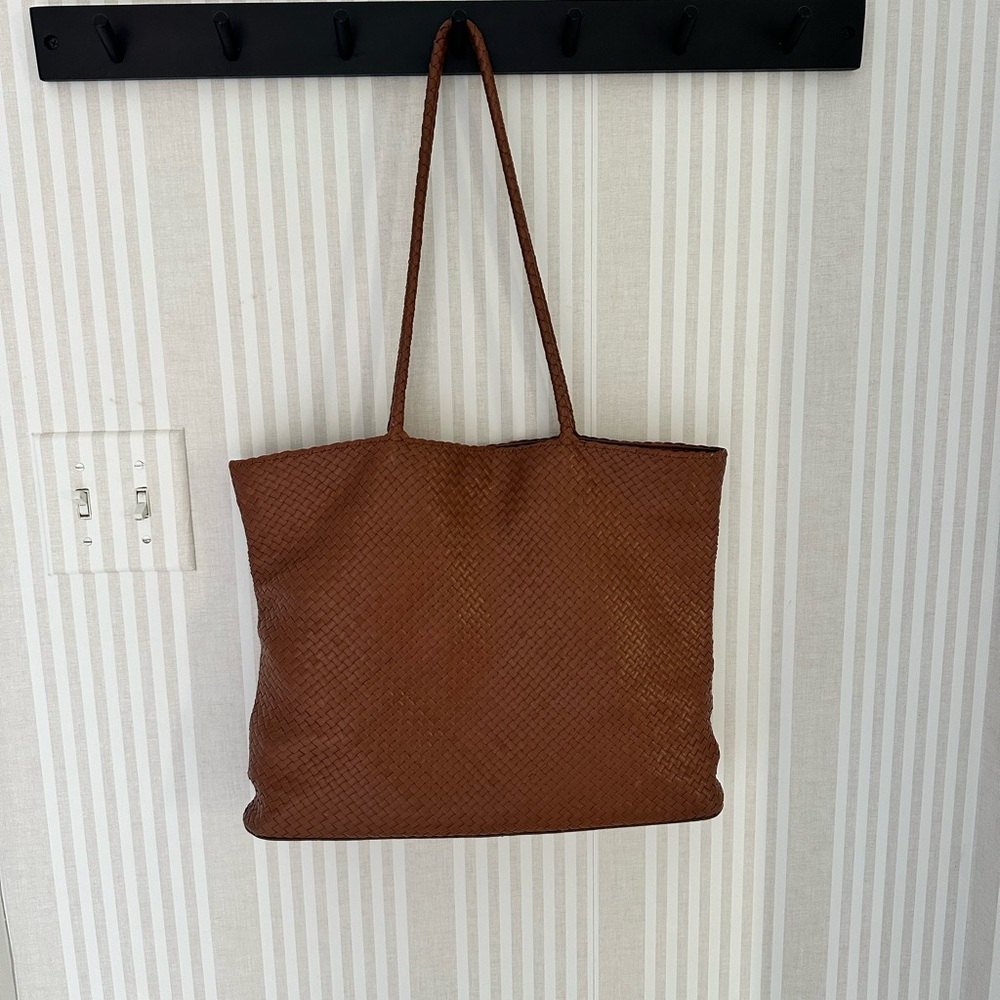 Quince Brown Leather Tote Bag